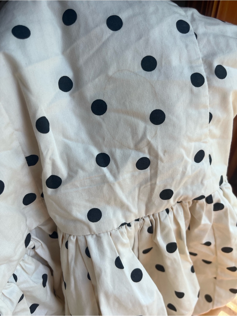 Abercrombie & Fitch Cream Strapless Polka Dot Dress - Picture 8 of 8
